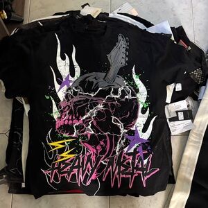 Heavy Metal Black Graphic Skull T-Shirt